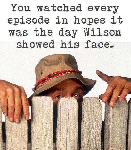 wilson home improvement - You watched every episode in hopes it was the day Wilson showed his face.