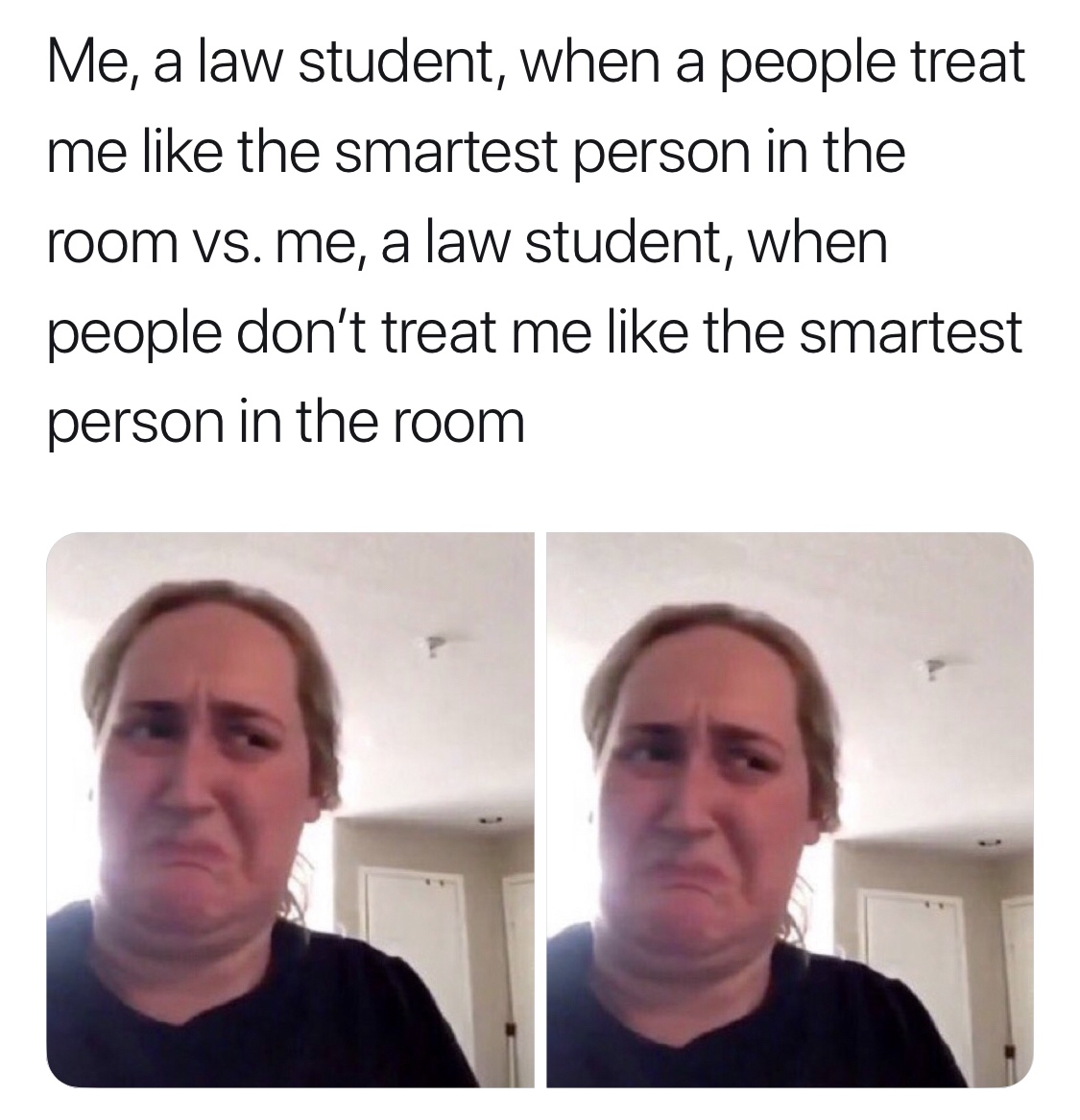 law meme - Tenya Iida - Me, a law student, when a people treat me the smartest person in the room vs. me, a law student, when people don't treat me the smartest person in the room