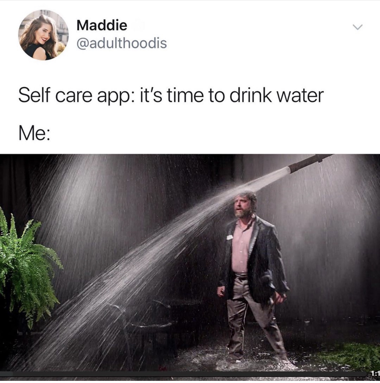 photo caption - Maddie Self care app it's time to drink water Me .