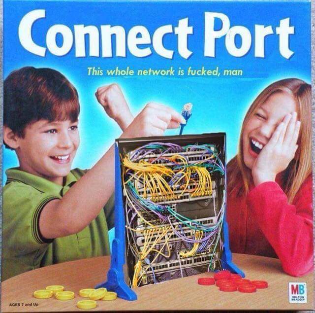 connect four box - Connect Port This whole network is fucked, man Mb Ages 7 and Up
