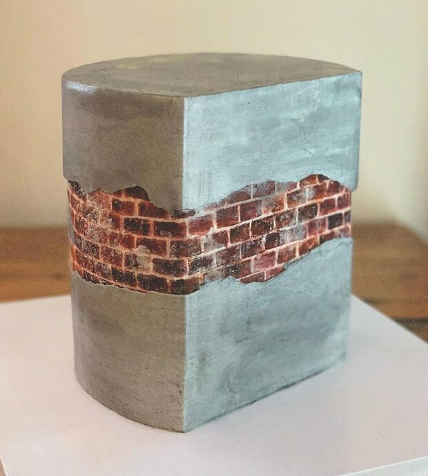 artifact brick wall cake