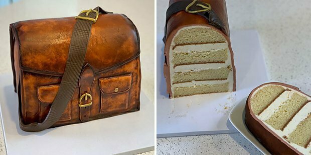 Cake that looks like a bag