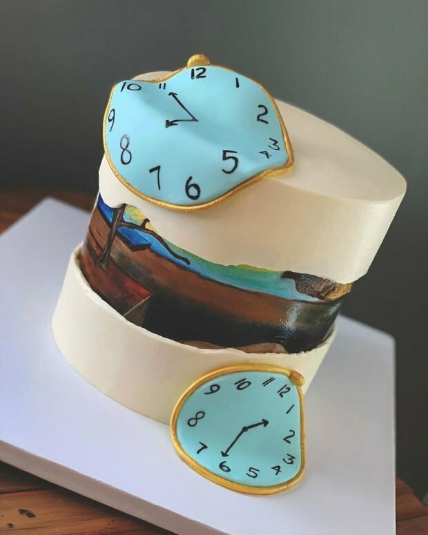 dali melted clock cake