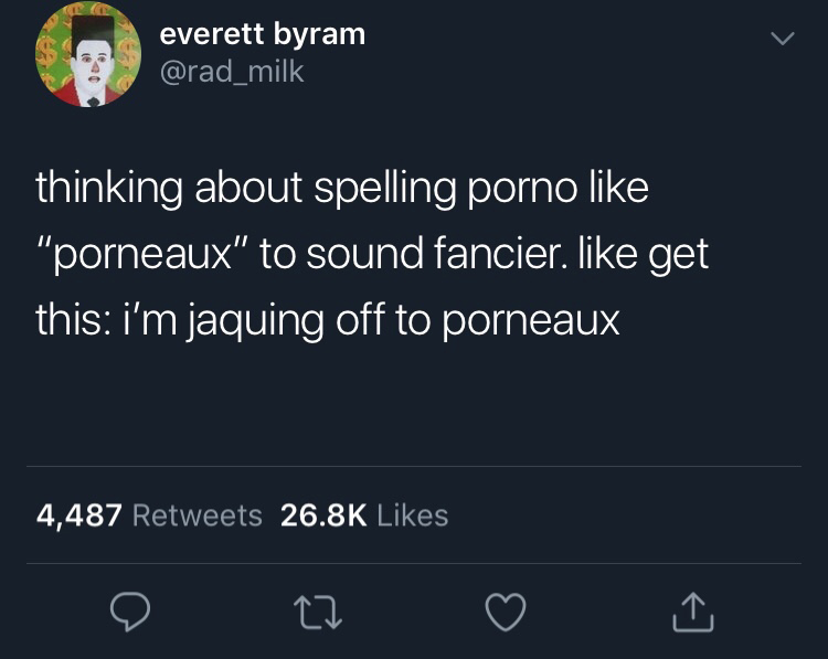 captain marvel tumblr posts - everett byram thinking about spelling porno "porneaux" to sound fancier. get this i'm jaquing off to porneaux 4,487 D 22