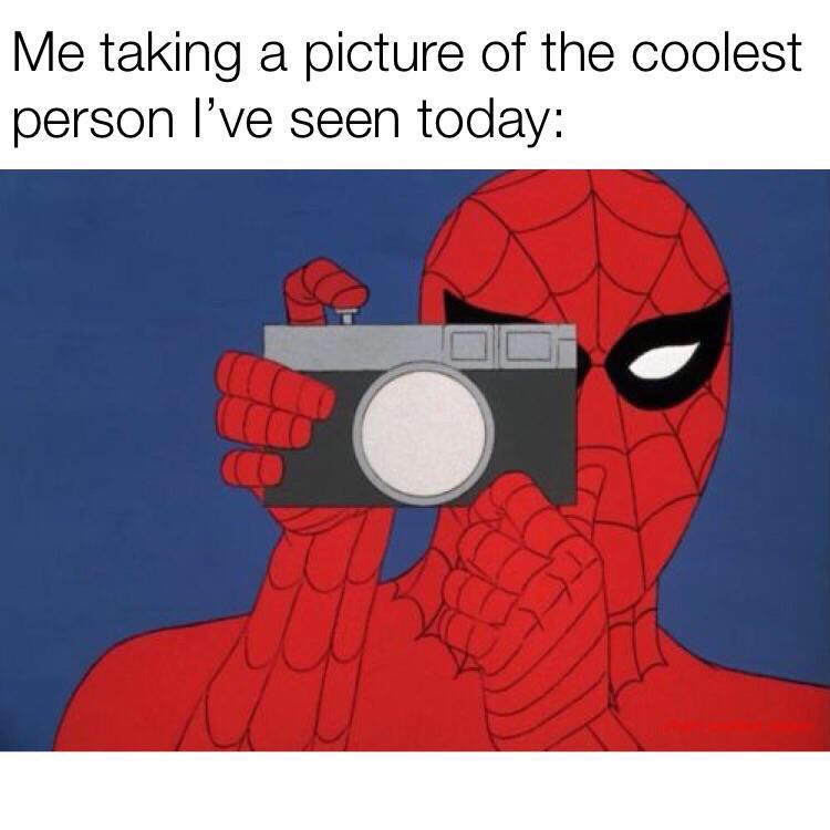 spiderman cartoon - Me taking a picture of the coolest person I've seen today