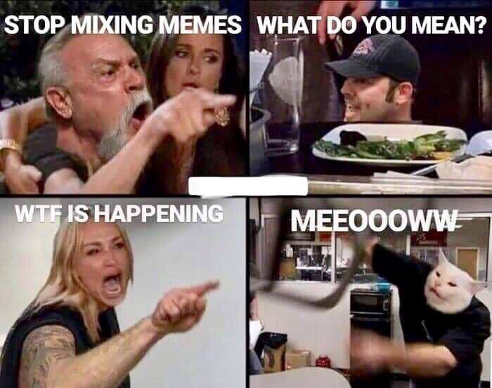 american chopper meme - Stop Mixing Memes What Do You Mean? Wtf Is Happening Le Meeooowwe