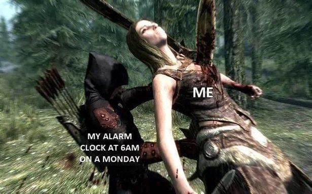 skyrim elder scrolls v the dark brotherhood - Me My Alarm Clock At 6AM On A Monday