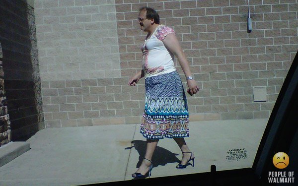 man wear high heels at walmart - People Of Walmart