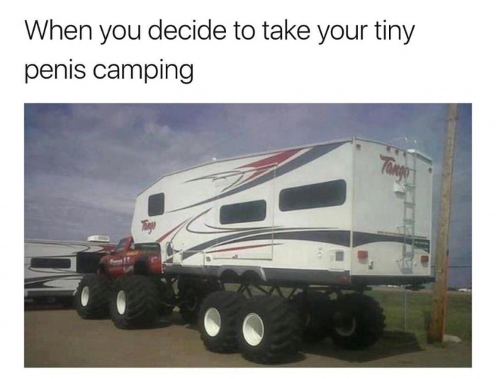 lifted truck and camper - When you decide to take your tiny penis camping