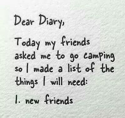 handwriting - Dear Diary Today my friends asked me to go camping so I made a list of the things I will need 1. new friends
