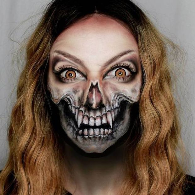 halloween costume diy - Make-up artist skull