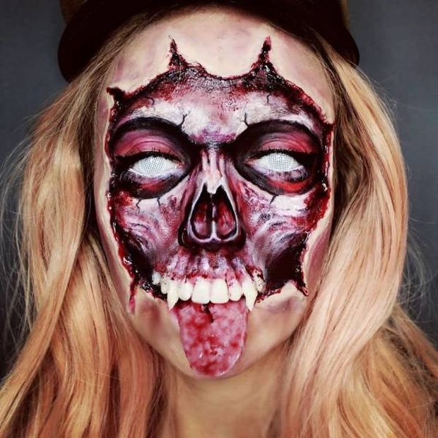 halloween costume diy - Halloween - dog skull makeup