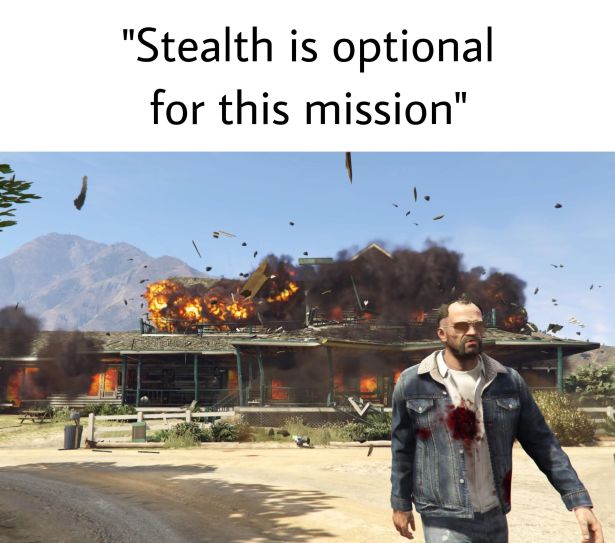 vehicle - "Stealth is optional for this mission"