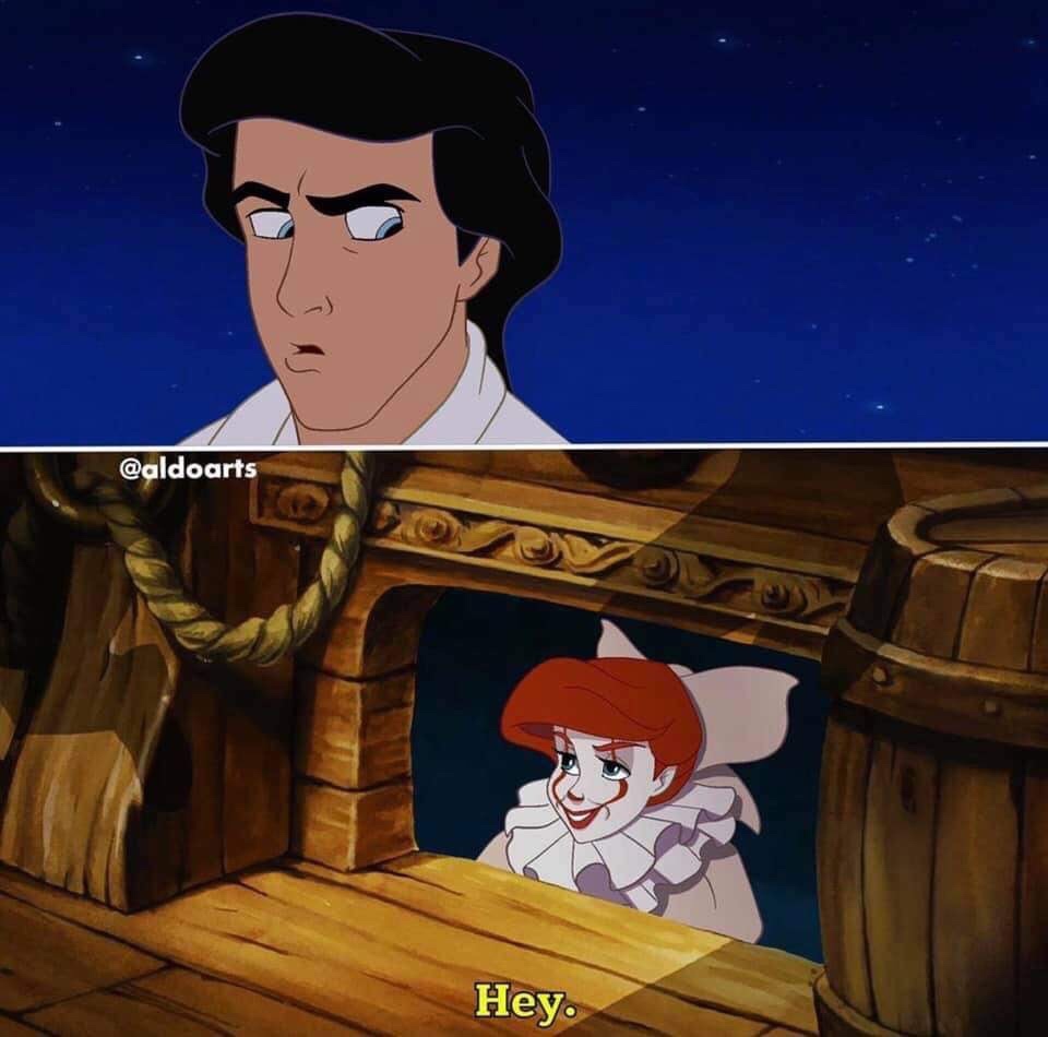 Disney meme - cartoon - Hey.