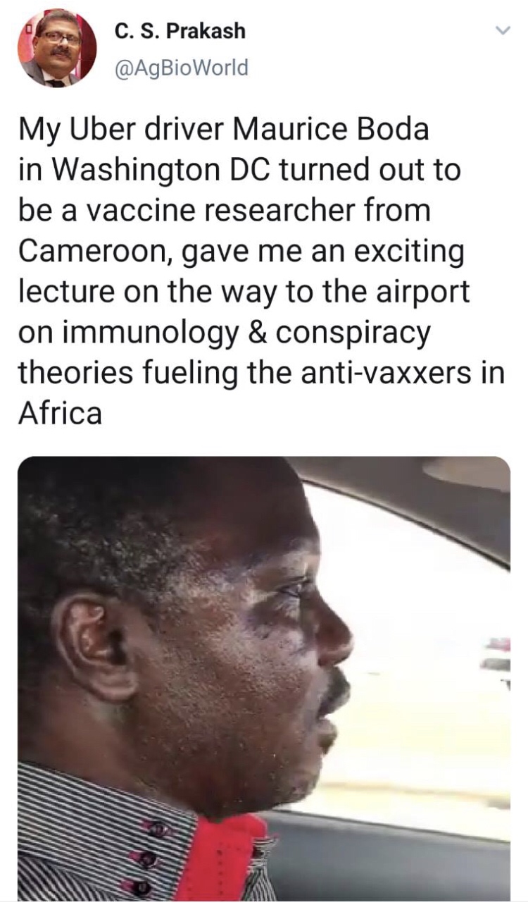 science meme - 2 stars and a wish - C. S. Prakash My Uber driver Maurice Boda in Washington Dc turned out to be a vaccine researcher from Cameroon, gave me an exciting lecture on the way to the airport on immunology & conspiracy theories fueling the antiv