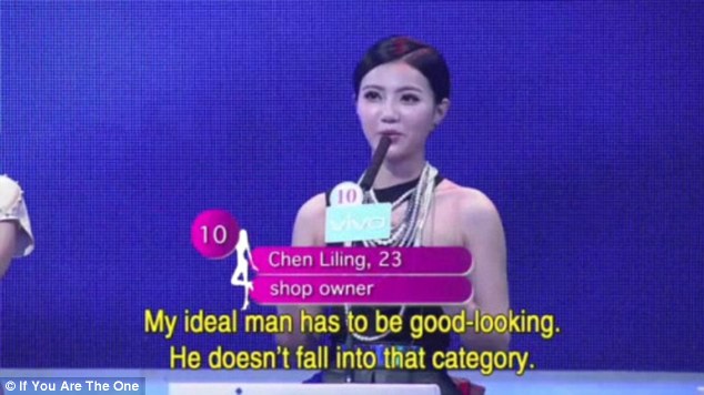 china if you are the one - 10 10 Chen Liling, 23 shop owner My ideal man has to be goodlooking. He doesn't fall into that category. If You Are The One