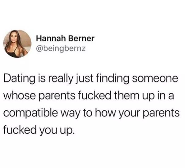 bill murray pothole tweet - Hannah Berner Dating is really just finding someone whose parents fucked them up in a compatible way to how your parents fucked you up.