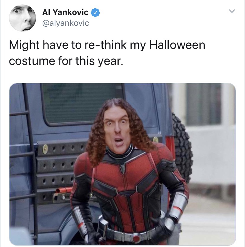 photo caption - Al Yankovic Might have to rethink my Halloween costume for this year.