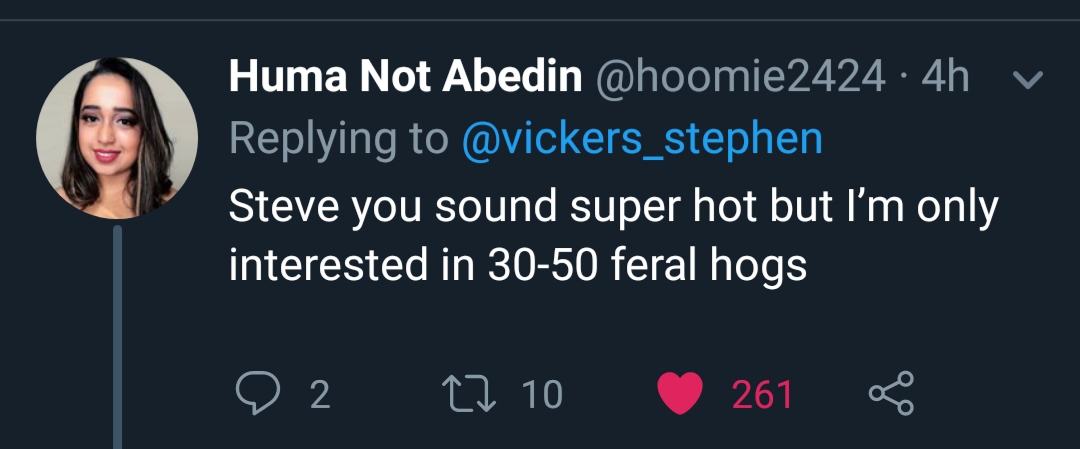 rant - presentation - Huma Not Abedin 4h v Steve you sound super hot but I'm only interested in 3050 feral hogs 02 27 10 261 g