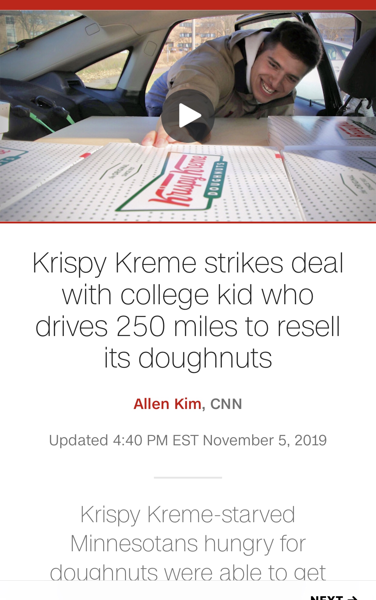 jayson gonzalez krispy kreme - Krispy Kreme strikes deal with college kid who drives 250 miles to resell its doughnuts Allen Kim, Cnn Updated Est Krispy Kremestarved Minnesotans hungry for doughnuts were able to get