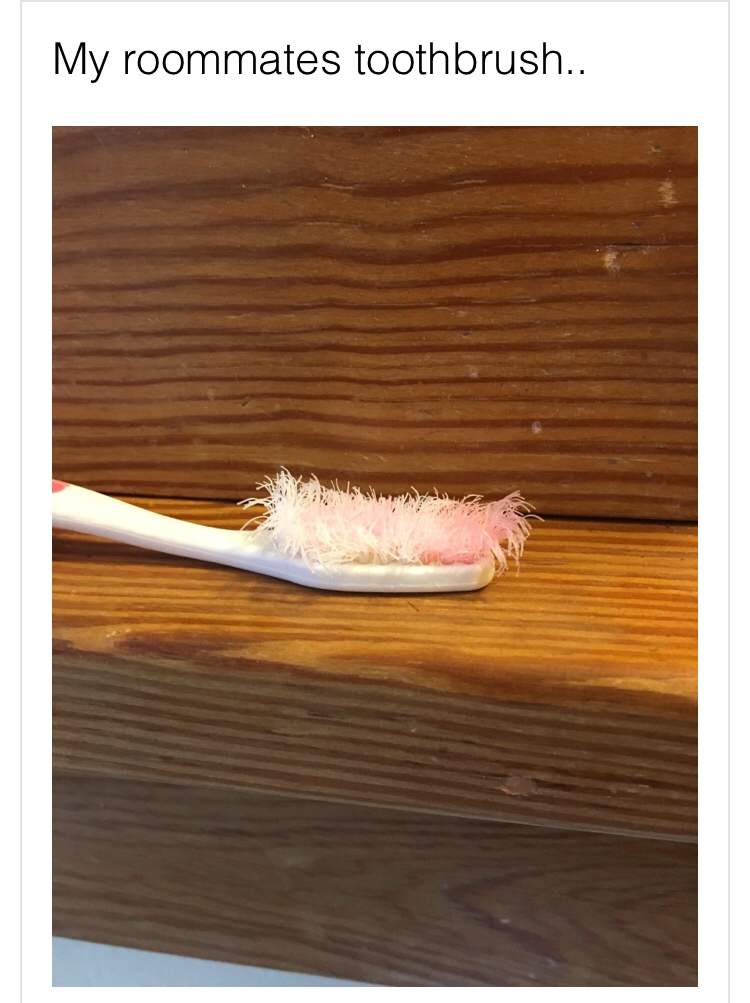 My roommates toothbrush..