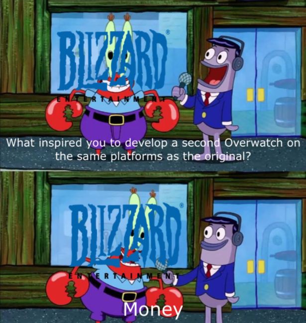 foreshadowing in spongebob - What inspired you to develop a second Overwatch on the same platforms as the original? Money