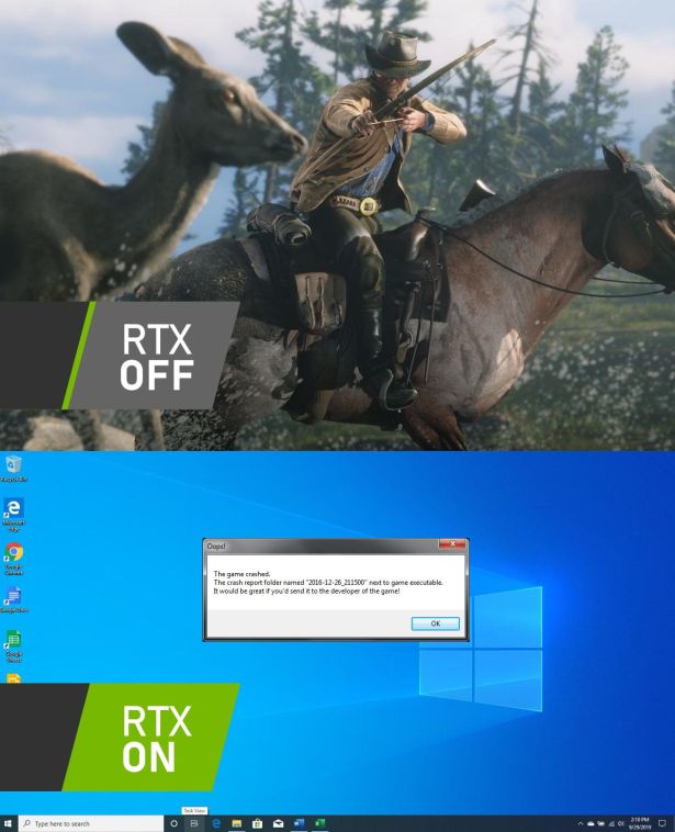 pack animal - Rtx Off Does! The game crashed The crash report folder named " 211500 met re cecutable It would be great if you'd send to the developer of the game! Ok Rtx On 1 Type here are O Bee