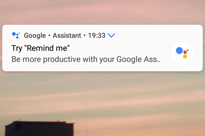 sky - . Google Assistant V Try "Remind me" Be more productive with your Google Ass..