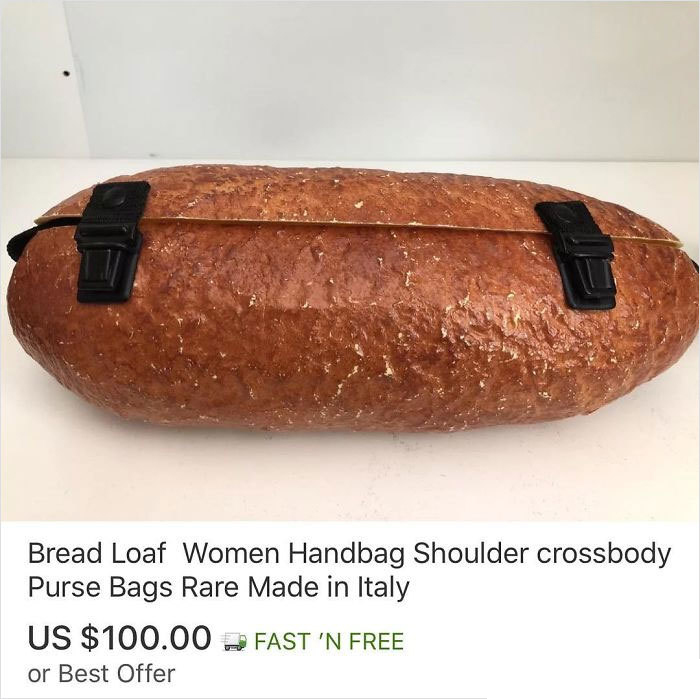 Bread Loaf Women Handbag Shoulder crossbody Purse Bags Rare Made in Italy Us $100.00 Fast 'N Free or Best Offer