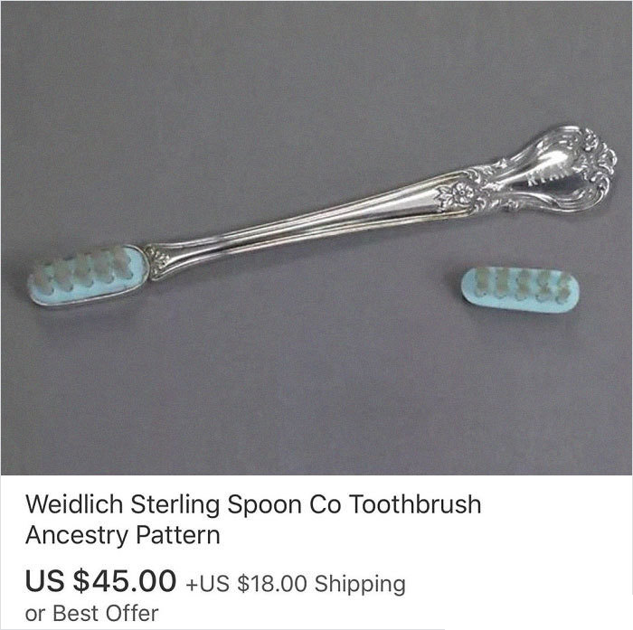 spoon - Weidlich Sterling Spoon Co Toothbrush Ancestry Pattern Us $45.00 Us $18.00 Shipping or Best Offer