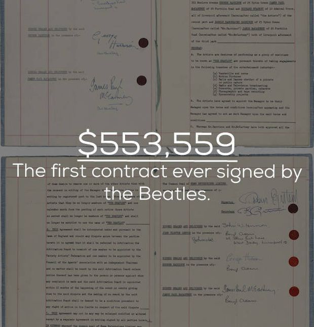 document - Camislim Cartat $553,559 The first contract ever signed by the Beatles. Dan Brown ofte Sal Meaning Bangla