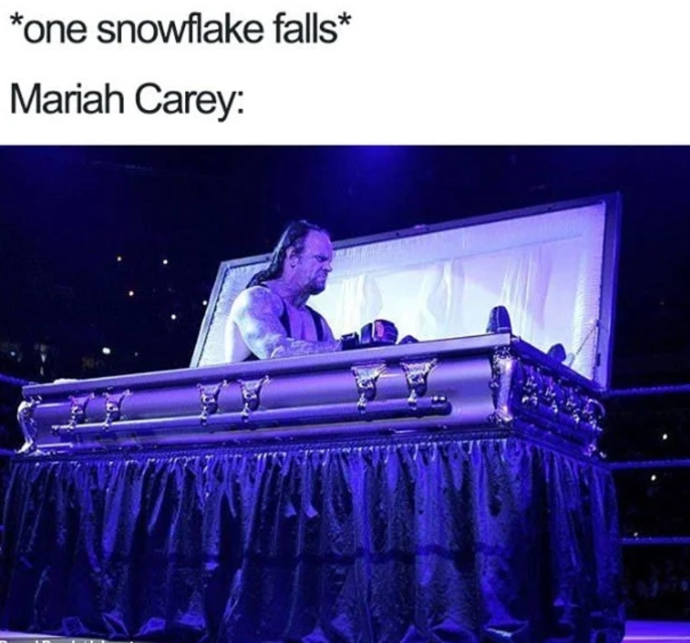 wwe undertaker - one snowflake falls Mariah Carey