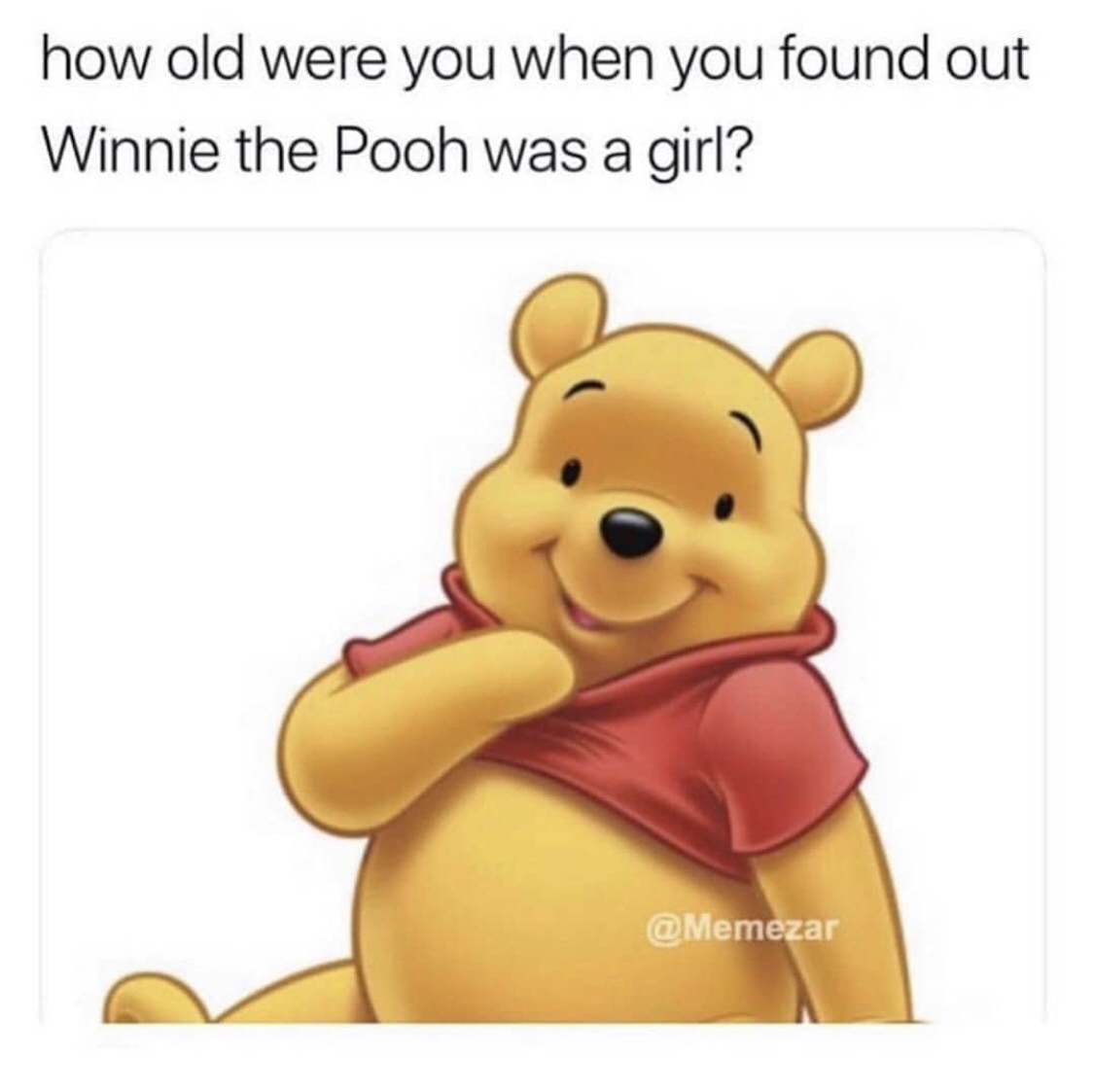 winnie the pooh with a dick - how old were you when you found out Winnie th...