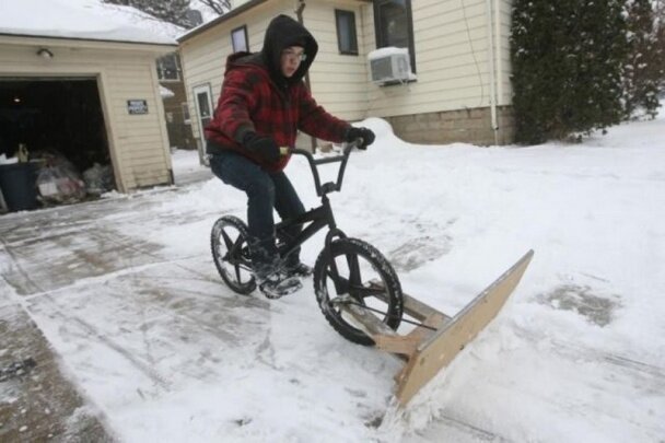 redneck fix funny snow plow