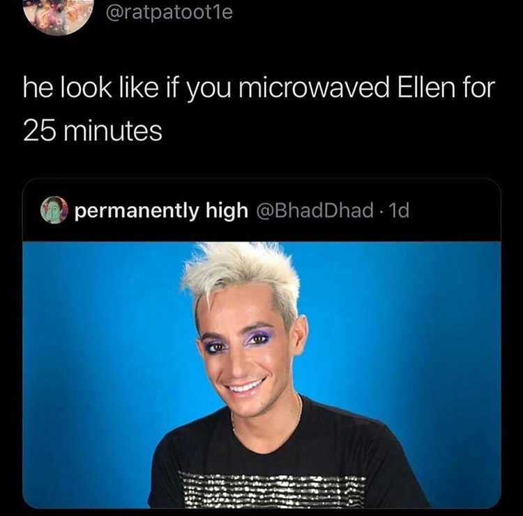 photo caption - 'he look if you microwaved Ellen for 25 minutes permanently high . 1d