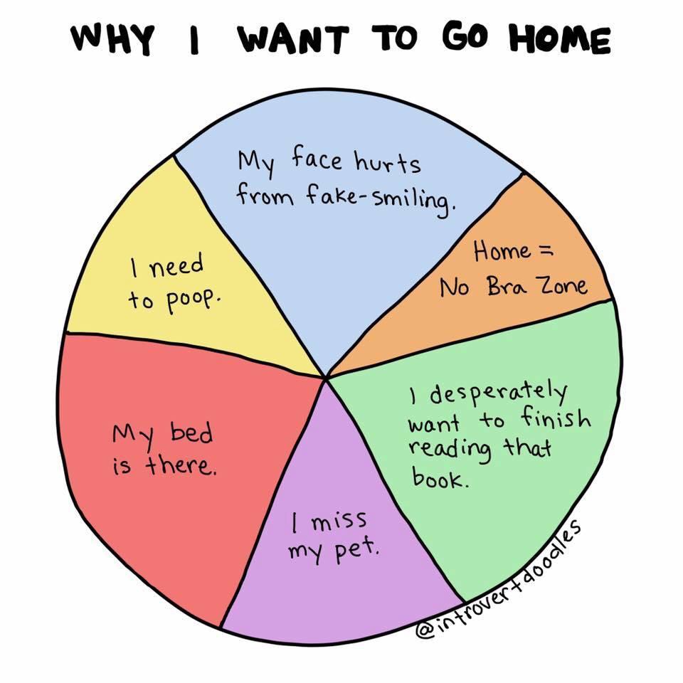 introvert memes - Why I Want To Go Home My from ace hurts fakesmiling, I need to poop. Home No Bra Zone My bed is there. I desperately want to finish reading that book. I miss my pet. dood