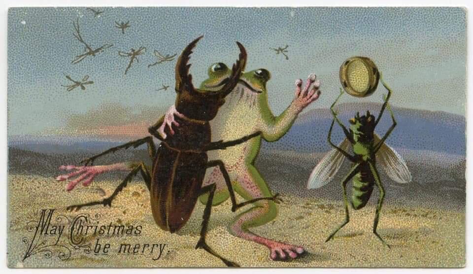christmas cards victorian era - May hristmas be merry.