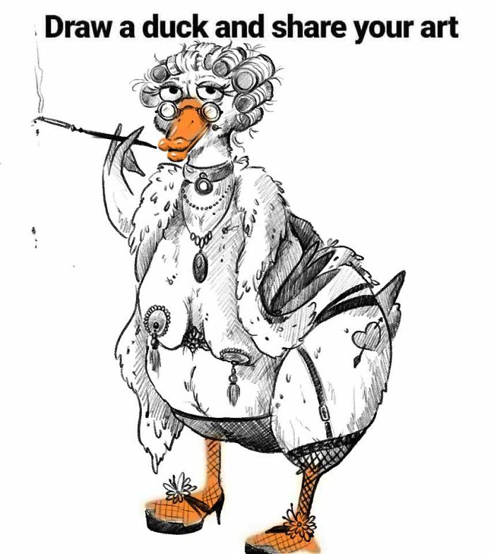 draw a duck and share your art - Draw a duck and your art