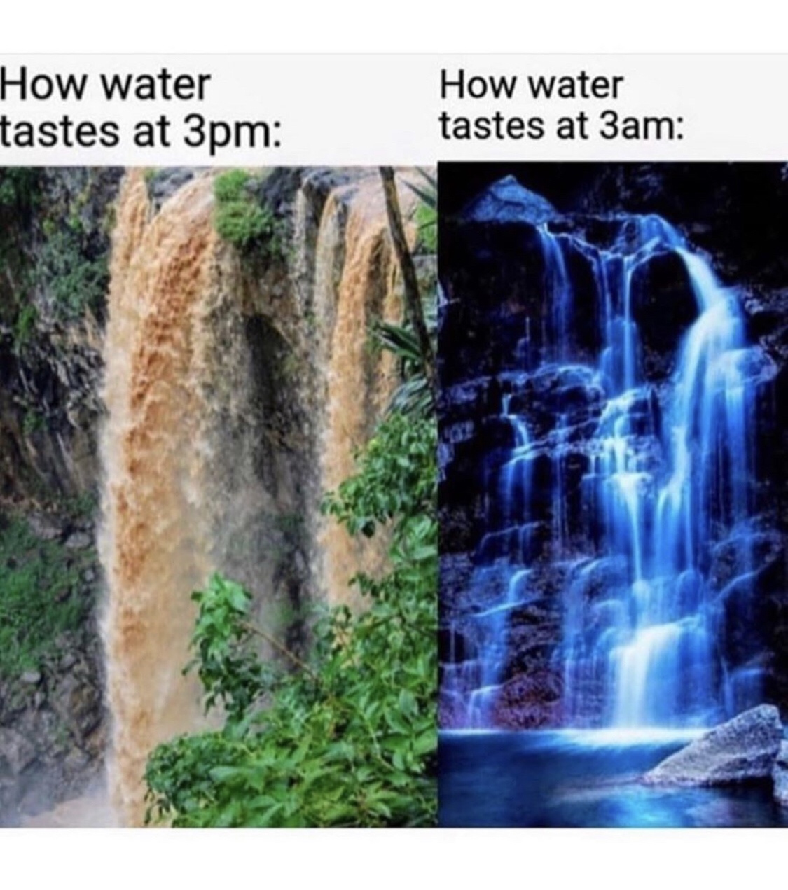 water at 3 pm and water at 3 am - How water tastes at 3pm How water tastes at 3am