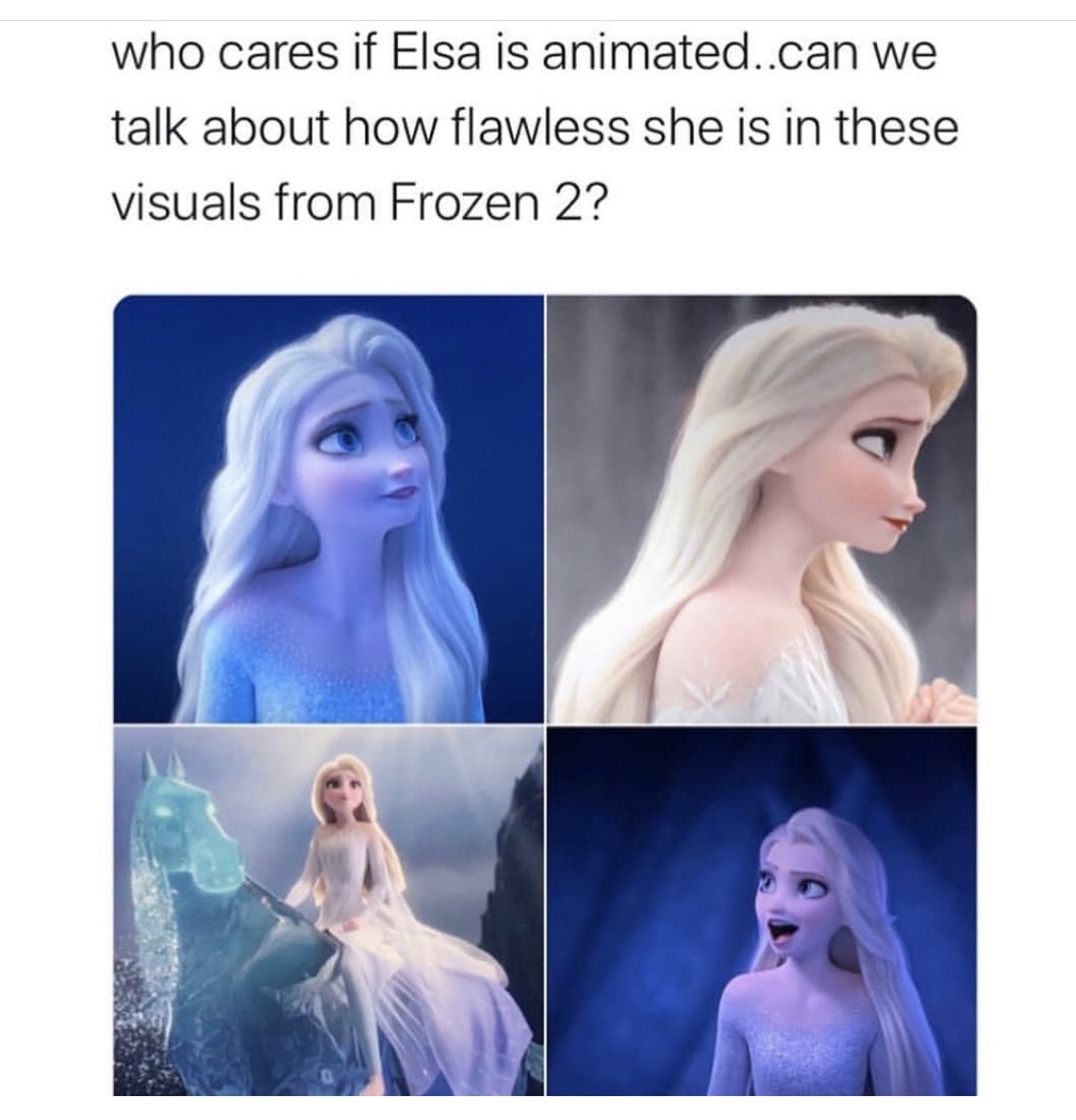 lavender - who cares if Elsa is animated..can we talk about how flawless she is in these visuals from Frozen 2?