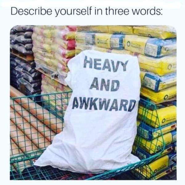 depression memes - Describe yourself in three words Heavy And Awkward