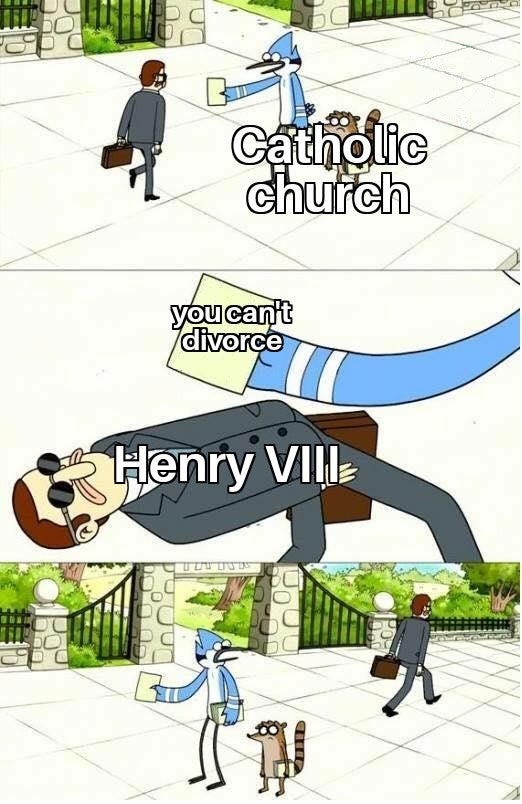 regular show paper meme template - Catholic church you can't divorce 12 Henry Ville