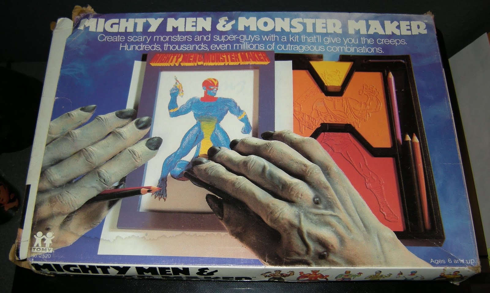 vintage toys - mighty men and monster maker - Mighty Men & Monster Maker Create scary monsters and superguys with a kit that'll give you the creeps. Hundreds, thousands, even millions of outrageous combinations. Teemunster Mac, Ana Tomy No 2520 Ages 6 ane