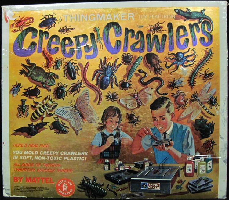 vintage toys - mattel creepy crawlers - Thingmaker Toy Featuring Creepy Crawlers Here'S Real Fun! You Mold Creepy Crawlers In Soft, NonToxic Plastici All Kinds Of Sy Witch Twertohy Wriggly Things By Mattel Maker