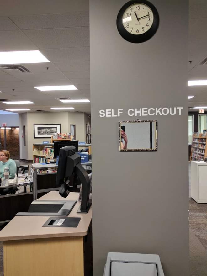 funny university library - 2017 2 816 Self Checkout O