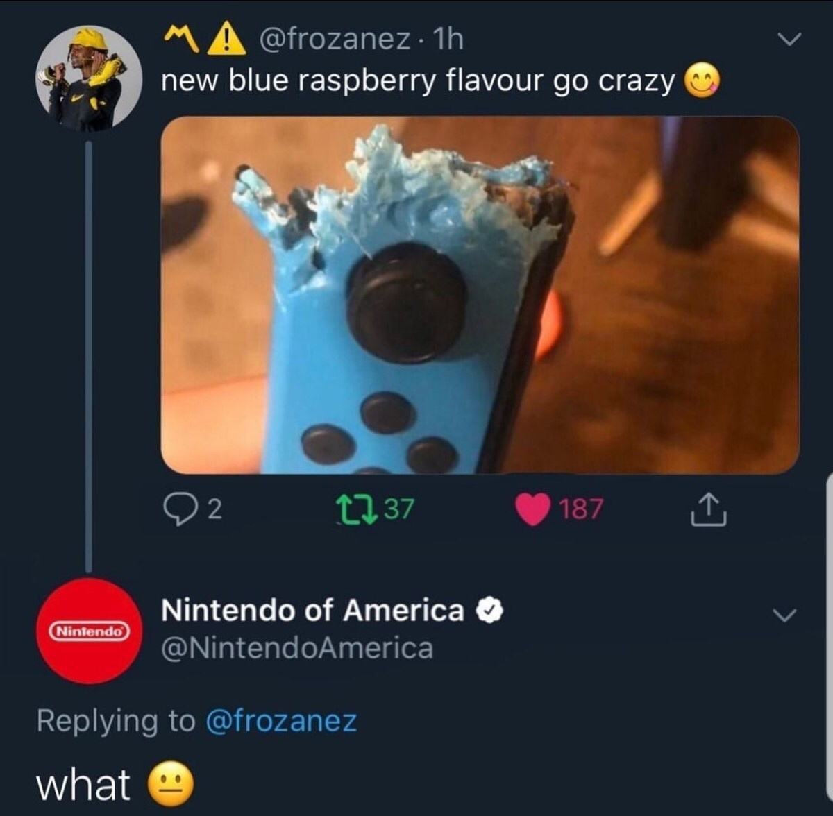 blue raspberry nintendo switch meme - Ma 1h new blue raspberry flavour go crazy 02 2237187 Nintendo Nintendo of America what