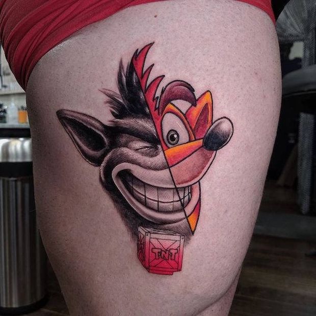 tatuaggio crash bandicoot