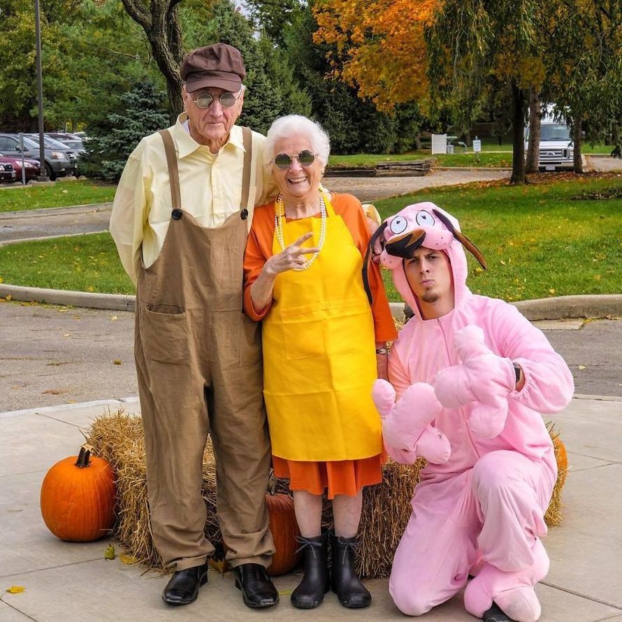 Ross Smith and Granny - courage the cowardly dog halloween costume