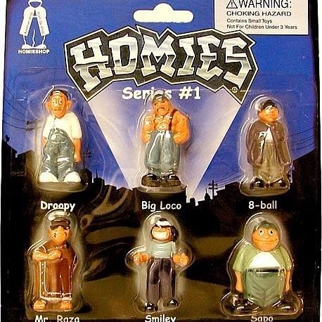 homies 90s toys - Awarning Choking Hazard Certains Small Toys Not For Children under 3 Years Homieshop Homjes Serias Droapy Big Loco 8ball Mr Baza Smiley Sapo
