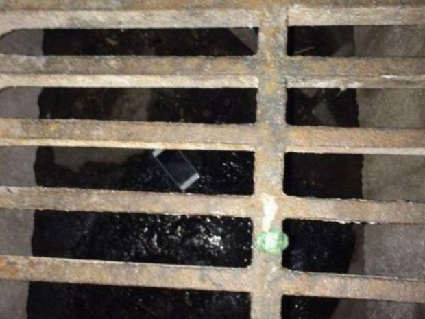dropped phone in sewer